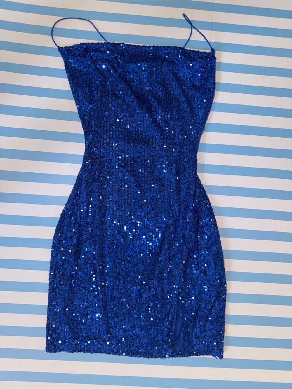 Garage Royal Blue Sequin Mini Dress